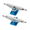 Silver and Blue, variant on DeliDecks Fingerboard Trucks - Hex Hybrid Trux 29mm Professional Steel Trucks with Tool and Hardware Set - Silver and Silver