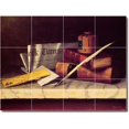 thumbnail image 1 of Ceramic Tile Mural-William Harnett Still Life Custom Tile Mural 23. 17" w x 12.75" h using (12) 4.25 x 4.25 ceramic tiles, 1 of 3