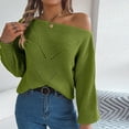 thumbnail image 4 of FDGIU Casual Oversized Sweater for Women, Soft Loose Fit Long Sleeve Pullover, Comfy Knit Casual Wear Tops, 4 of 7