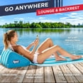 thumbnail image 3 of AquaPro Deluxe Unisex Pool Lounge and Backrest with Mat for Adults, Blue, 3 of 7