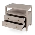 thumbnail image 2 of Butler Specialty Company Celine 2 Drawer Wood Wide Nightstand - Taupe, 2 of 8