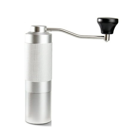 

Manual Coffee Grinder Portable Adjustable Stainless Burr for Kitchen Silver