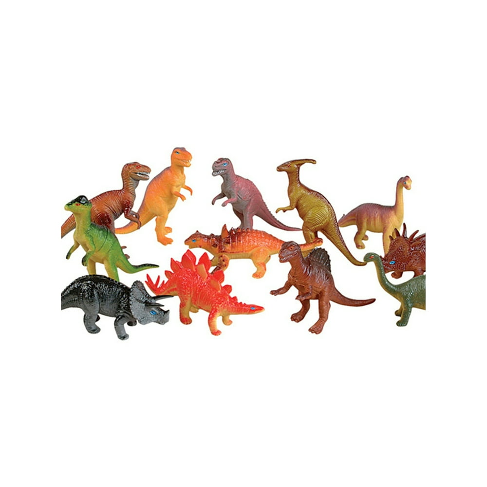 Lot 12 Assorted 8" Jurassic Prehistoric Dinosaur PVC Figurines