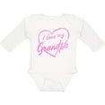 thumbnail image 3 of Inktastic I Love My Grandpa in Pink Chalk Heart Boys or Girls Long Sleeve Baby Bodysuit, 3 of 5