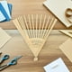 thumbnail image 3 of 4 unidades de armazón de abanico sin terminar: Armazón de abanico plegable de bambú para manualidades, estilo japonés, ideal para bodas, fiestas y decoración del hogar, color beige., 3 of 8