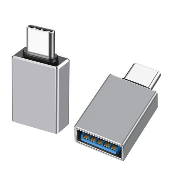 USB C to USB Adapter-USB C Male to USB 3.0 Female Adapter-Compatible with Laptop Phone and More Type C Devices-Gray(2 Pack)