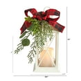 thumbnail image 2 of Nearly Natural 12" Holiday Lantern with Berries, Pine Artificial Christmas Arrangement, Green, 2 of 4