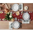 thumbnail image 3 of Table Runner Dresser Scarves 72 Inch Long, Kitchen Quote Cook Chef Gnome on Red Linen Dining Table Runners Buffalo Checker Plaids Tabletop Scarf for Wedding Holiday Party Kitchen, 3 of 7
