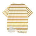 thumbnail image 5 of BLVB Boys Girls Summer Striped Shirts Short Sleeve Crewneck T Shirts Casual Tee Tops Kids Summer Fashion Outfits, 5 of 5