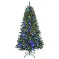 thumbnail image 1 of Sapin de Noël pré-éclairé, de 7 pieds de haut, Braxton Holiday Time – Vert, 1 of 7