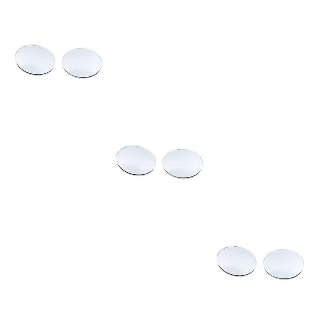 serony 1 PCS/1 Pair Car Rear View Mirror Thin Side 360 Wide Angle Round Car Blind Spot Rear View Rearview Mirror silvery 2pcs 3Set
