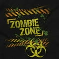 thumbnail image 2 of Zombie Zone Hazardous Dangerous Funny Womens Fitted Plus Size Graphic Tee Brisco Brands 2X, 2 of 5
