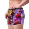 thumbnail image 2 of Sikiie Fruit Parfait Colorful Print Men's Boxer Briefs, Elastic Waistband Boxer Briefs Leggings-Large, 2 of 5