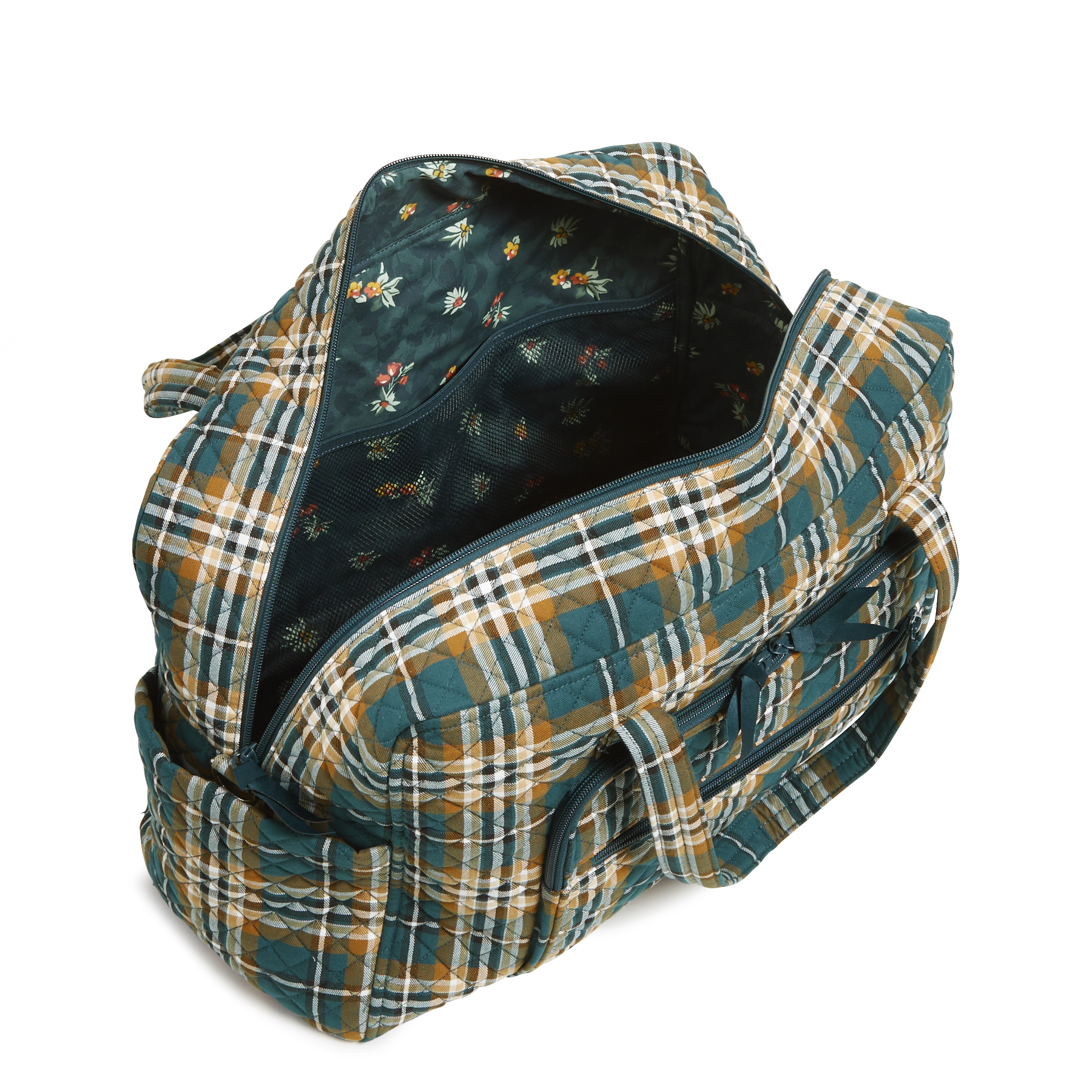 Vera Bradley Women's Cotton Weekender Travel Bag Orchard Plaid