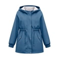 thumbnail image 3 of Sevevn Girls Waterproof Rain Jacket Lightweight Raincoat for Girl Hooded Windbreaker for Outdoor Travel Hiking, 3 of 8