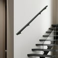 thumbnail image 3 of 6Ft Rectangular Metal Stair Railing, Stainless Steel Indoor & Outdoor Staircase Handrail, Wall Mounted Black Metal Railing Suitable for Elderly and Children, 3 of 10