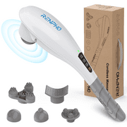RENPHO Rechargeable Hand Held Deep Tissue Massager for Muscles, Back, Foot, Neck, Shoulder, Leg, Cordless Electric Percussion Body Massage , FSA and HSA Eligible - White