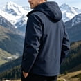 thumbnail image 6 of LEKWK Rain Jacket Men Big and Tall Water Resistant Lightweight Windbreaker Hooded Coat Full Zip Hiking Running Golf Outdoor Activewear, 6 of 9