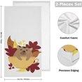 thumbnail image 2 of Autumn Hedgehog Leaves Hand Towels, Fall Forest Animal Kitchen Towel Ultra Soft and Absorbent,Decorative Fingertip Face Towel for Bathroom Hotel, 2 PCS, 28.3"x 14.4", 2 of 6