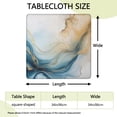 thumbnail image 2 of Blue Gold Marble Pattern Square Fitted Tablecloth with Elastic Edge,Square Table Cover,Washable Elastic Table Cover for Home Kitchen Party Decor 34"x34", 2 of 6