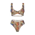 thumbnail image 4 of Rocae Funny Dogs Family for Bikini Set for Women Two Piece Sexy High Swimsuits Split Crossover Bikini XX-Large, 4 of 9