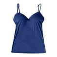 thumbnail image 4 of Women Camisoles & Tanks Women'S Sexy Lace Trim Camisole - Sleeveless Tank Top With Adjustable Breast Support,Blue Women's Camisoles & Tanks 3XL, 4 of 5