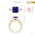 thumbnail image 5 of ANGARA Lab Grown 3.75 Ct Square Cut Blue Sapphire Ring for Women in 14K Yellow Gold (Size-9mm) | September Birthstone, Anniversary, Jewelry Gift for Women | Lab-Grown Blue Sapphire Ring, 5 of 8