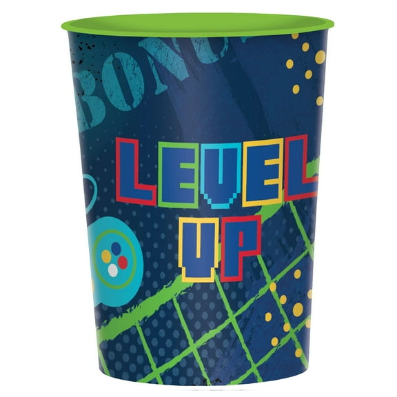Amscan Level Up Gamer 16 oz Plastic Favor Cup