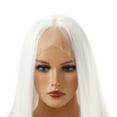 thumbnail image 4 of Unique Bargains Lace Front Wigs for Women 12" White Medium Long Straight Hair with Wig Cap, 4 of 6