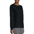 thumbnail image 3 of Hanes Women's Luxe Collection Lightweight Fleece Raglan Sleeve Sweatshirt, 3 of 5