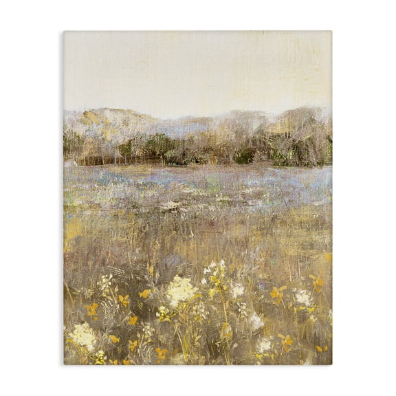 Stupell Industries French Country Yellow Wildflower Blooms Landscape Canvas Art, 24 x 30, by Katie Swatland