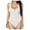 White, variant on Lindreshi One Piece Swimsuits for Women Women's Summer Clothes Sleeveless Round Neck Slimming Belly Covering Rib Sleeveless Vest Buttoned Swimsuit