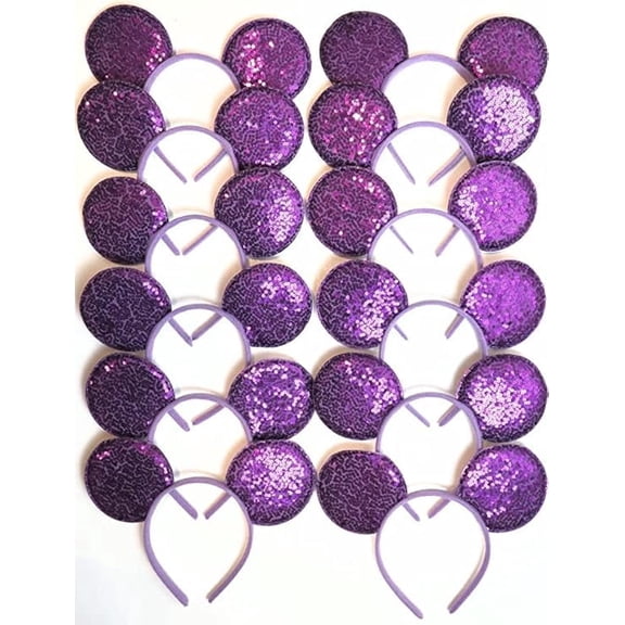 set of 12 x purple DIY Halloween Nightmare Before Christmas Minnie Ears Purple Mickey Halloween headband