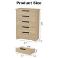 thumbnail image 3 of Luku Versatile 5 Drawer Dresser - Wooden Storage Solution for Bedroom, Hallway, and Nursery, 3 of 7