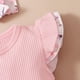 thumbnail image 3 of Gibobby Mameluco niña Vestido de triangular con estampado de flores sin mangas para bebé y niña de estilo caliente de primavera y verano para bebés y niños pe(Rojo, 3-6Meses), 3 of 5