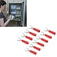 thumbnail image 4 of Conectores de cable de pala de horquilla orificio de 4 mm / 02 pulg Material de latón de 8 mm / 03 pulg Conector de cable tipo U Aspecto de PVC 30Vac-60Vdc para consolas de ANGGREK Otros, 4 of 8