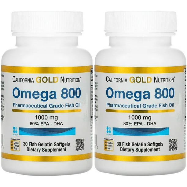 Omega 800 Pharmaceutical Grade Fish Oil, 80 EPA/DHA, Triglyceride Form