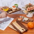 thumbnail image 4 of 4Pcs Wine Appetizer Plates Wood Cocktail Plate with Glass Holder Camel Cheese Board with Wine Holder for Family Gatherings Picnic Parties 8.26"x4.72"x0.59" Camel, 4 of 5