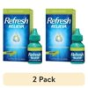 (2 pack) Refresh Relieva Lubricant Eye Drops, Lubricates & Protects Dry Eyes, 0.33 FL OZ