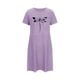 thumbnail image 5 of Camisón corto de talla grande para mujer, camisón de manga corta con estampado de pecho a la moda, camisón para mujer, 5 of 7