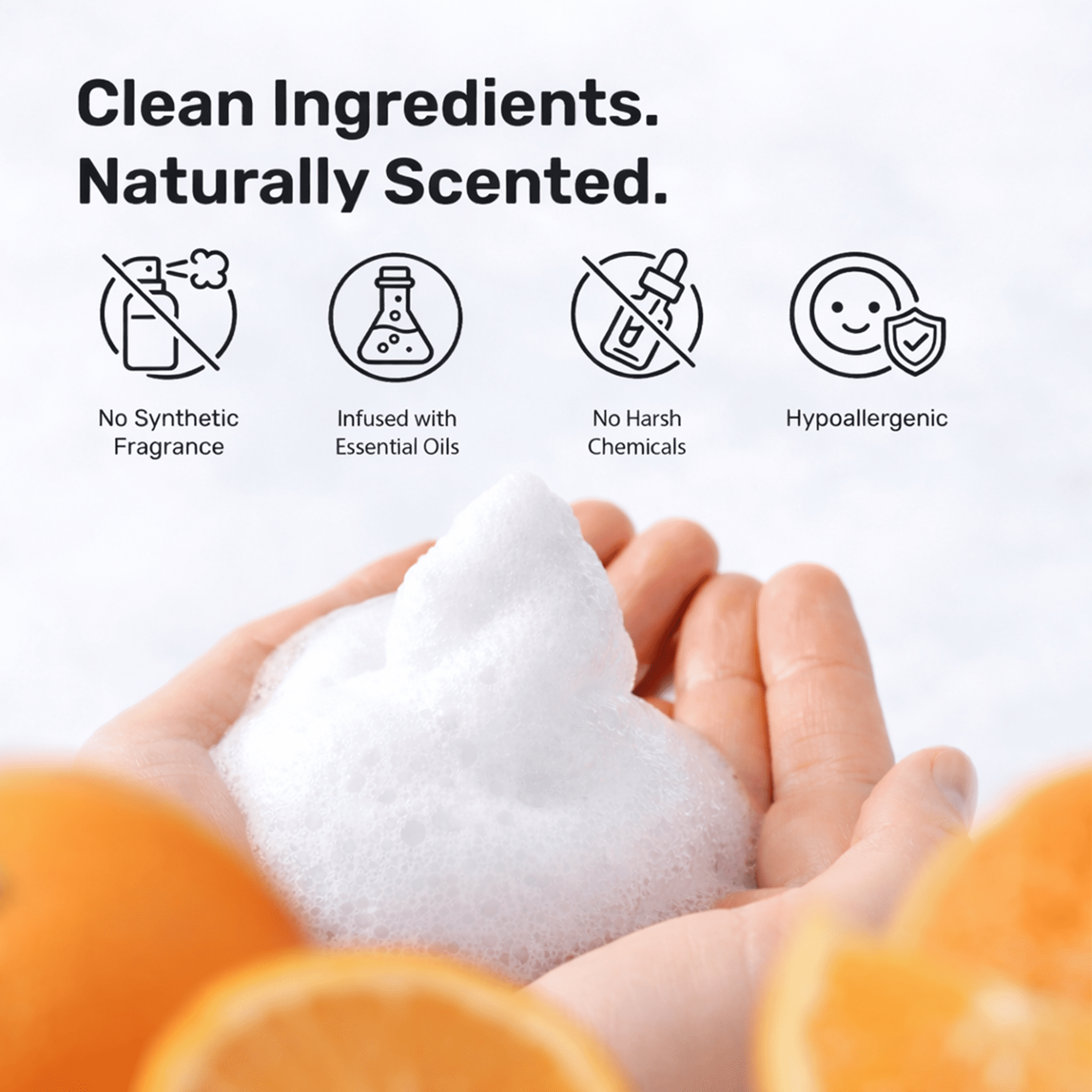 kosmatology® Orange Organic Foaming Hand Soap Refill | Moisturizing Hand Wash | Clean Ingredients, Infused with Essential Oils | 34 fl oz