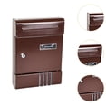 thumbnail image 6 of deevoka Wall Mount Mailboxes for Outside Lockable Letter Box for Outdoor Door Office Brown, 6 of 9