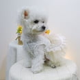 thumbnail image 6 of Guiexla Pet Dress Breathable Comfortable Dog Princess Dress with 3D Flower Decoration And Mesh Splicing Pet Supplies, 6 of 7