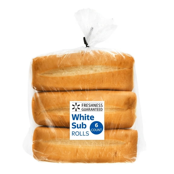 Freshness Guaranteed White Sub Rolls, 16 oz, 6 Count