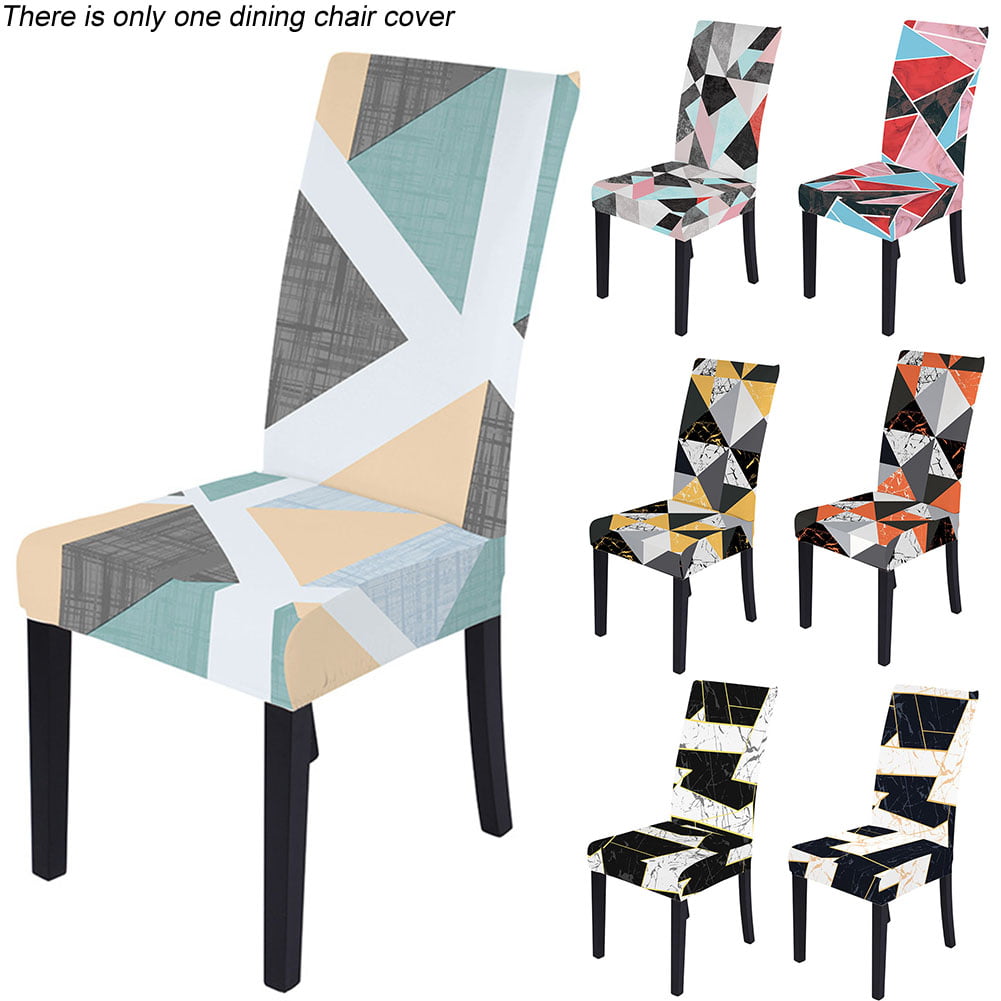 Details about   Geometric Chair Cover Elastic Slipcovers Chair Seat Covers For Dining Room Hotel 