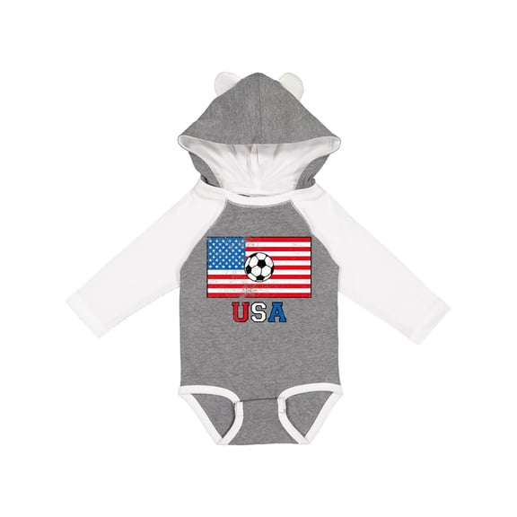 Inktastic USA Soccer Boys or Girls Long Sleeve Baby Bodysuit