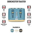 thumbnail image 5 of Open Box Haden Dorchester 4 Slice Retro Toaster with Control Knob, Stone Blue, 5 of 11