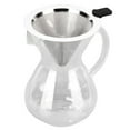 thumbnail image 6 of NFTIGB 13.5oz / 400ml Glass Coffee Maker Pour Over Dripper Pot Heat Resistant Kettle with Stainless Steel Filter for Home Kitchen (Round Base), 6 of 9