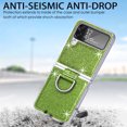 thumbnail image 6 of Allytechgroup Glitter Bling Case for Samsung Galaxy Z Flip 4, Ring Holder Slim Fit Soft TPU Anti-Scratch Bumper Shockproof Luxury Phone Case for Girls Women, Green, 6 of 8