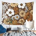 thumbnail image 4 of YFYANG Brown Vintage Floral Graffiti Tapestry, Bedroom Dormitory Living Room Decoration Tapestrys Wall Hanging , 80 x 60 in, 4 of 8